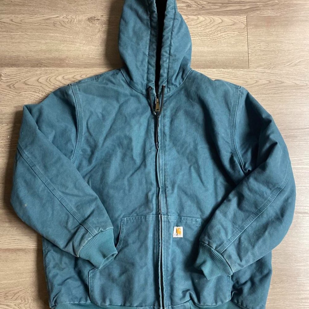 Vintage Carhartt Teal Green Women’s Jacket XL Quilt Lined